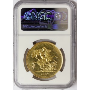 Great Britain, Victoria, 5 Sovereign 1887, London