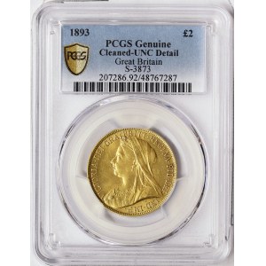 Great Britain, Victoria, 2 Pounds 1893, London