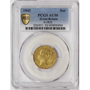 Great Britain, Victoria, Sovereign 1843, London