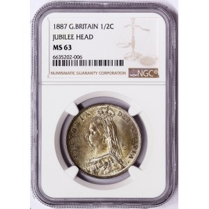 Great Britain, Victoria, 1/2 Crown 1887, London