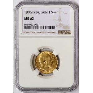 Great Britain, Edward VII, Sovereign 1906, London