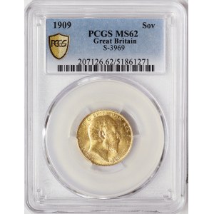 Great Britain, Edward VII, Sovereign 1909, London
