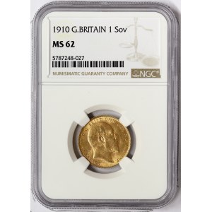 Great Britain, Edward VII, Sovereign 1910, London