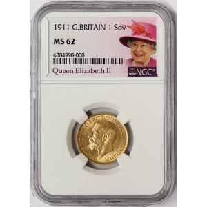 Great Britain, George V, Sovereign 1911, London