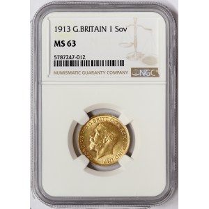 Great Britain, George V, Sovereign 1913, London