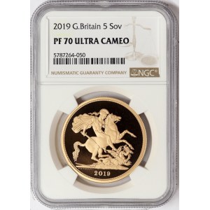 Great Britain, Elizabeth II, 5 Sovereign 2019, London