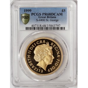 Great Britain, Elizabeth II, 5 Pounds 1999, London