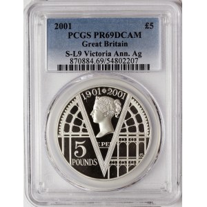 Great Britain, Elizabeth II, 5 Pounds 2001, London