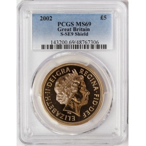 Great Britain, Elizabeth II, 5 Pounds 2002, London