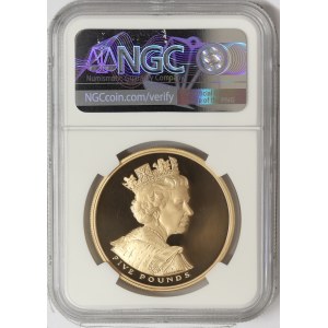 Great Britain, Elizabeth II, 5 Pounds 2002, London