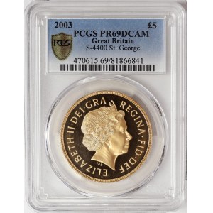 Great Britain, Elizabeth II, 5 Pounds 2003, London