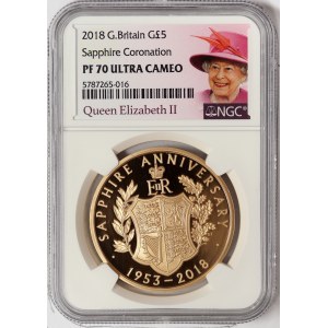 Great Britain, Elizabeth II, 5 Pounds 2018, London