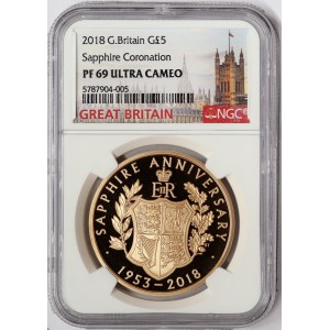 Great Britain, Elizabeth II, 5 Pounds 2018, London