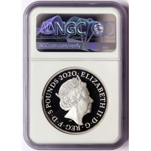 Great Britain, Elizabeth II, 5 Pounds (Piefort) 2020, London
