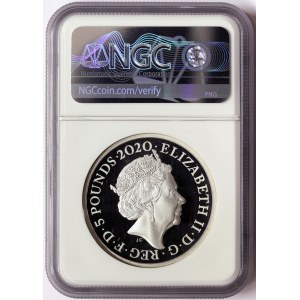 Great Britain, Elizabeth II, 5 Pounds (Piefort) 2020, London