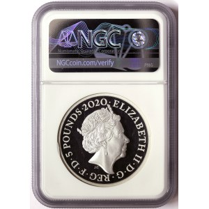 Great Britain, Elizabeth II, 5 Pounds (Piefort) 2020, London