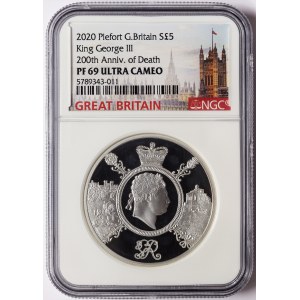 Great Britain, Elizabeth II, 5 Pounds (Piefort) 2020, London