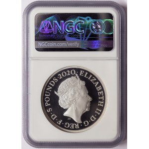 Great Britain, Elizabeth II, 5 Pounds (Piefort) 2020, London