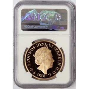 Great Britain, Elizabeth II, 5 Pounds 2020, London