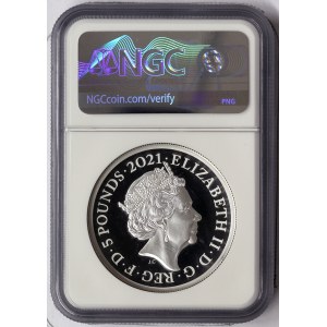 Great Britain, Elizabeth II, 5 Pounds 2021, London