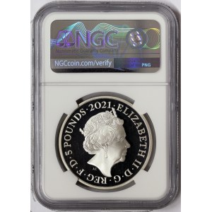 Great Britain, Elizabeth II, 5 Pounds 2021, London