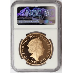 Great Britain, Elizabeth II, 5 Pounds 2022, London