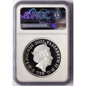 Great Britain, Elizabeth II, 5 Pounds 2022, London