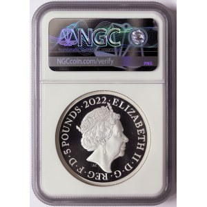 Great Britain, Elizabeth II, 5 Pounds 2022, London