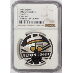 Great Britain, Elizabeth II, 2 Pounds Elton John 2020, London