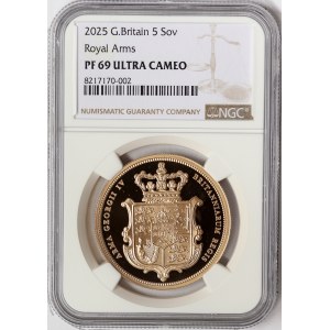 Great Britain, Charles III, 5 Sovereign 2025, London