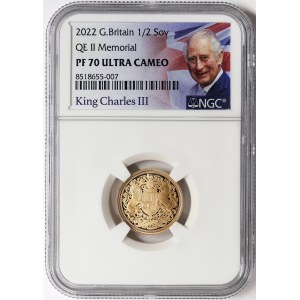 Great Britain, Charles III, 1/2 Sovereign 2022, London