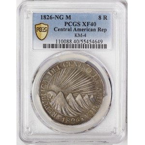 Guatemala, Central American Republic, 8 Reales 1826, NG