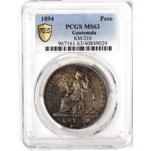 Guatemala, 1 Peso 1894