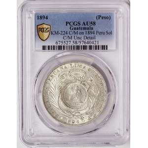 Guatemala, 1 Peso 1894