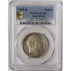 India, Edward VII, 1 Rupee 1905, Bombay