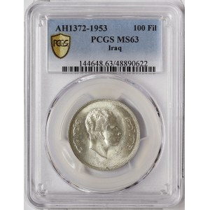 Iraq, Faisal II, 100 Fils 1372 AH-1953 AD