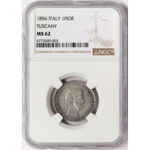 Florence, Tuscany, Leopoldo II, Fiorino 1856