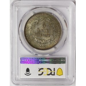 Milan, Provisional Government, 5 Lire 1848