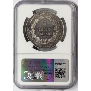 Milan, Provisional Government, 5 Lire 1848