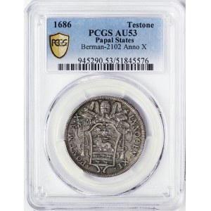 Papal State, Innocenzo XI, Testone 1686