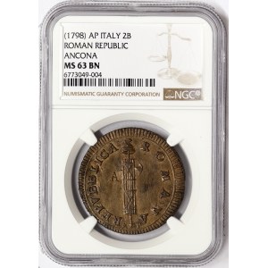 Papal State, Ancona, First Roman Republic, 2 Baiocchi 1798