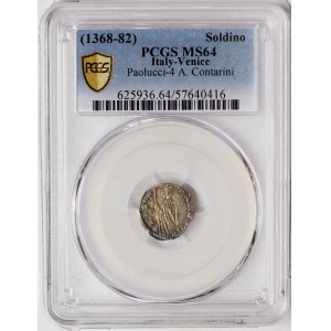 Venice, Andrea Contarini, Soldino con il leone in soldo n.d.