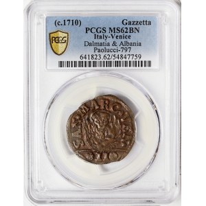 Venice, Anonymous Coinage for Dalmazia and Albania, Gazzetta da 2 Soldi n.d. (1710 ca.)