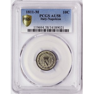 Kingdom of Italy, Napoleon I, 10 Centesimi 1811, Milan