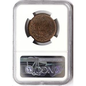 Kingdom of Italy, Vittorio Emanuele II, 10 Centesimi 1866, Milan