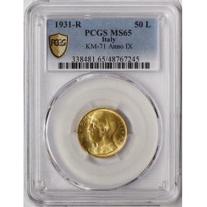 Kingdom of Italy, Vittorio Emanuele III, 50 Lire 1931, Rome