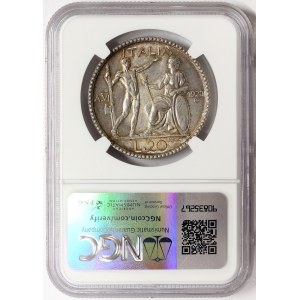 Kingdom of Italy, Vittorio Emanuele III, 20 Lire Littore 1927, Rome