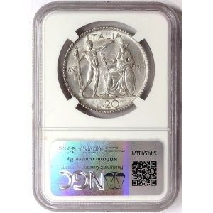 Kingdom of Italy, Vittorio Emanuele III, 20 Lire Littore 1928, Rome