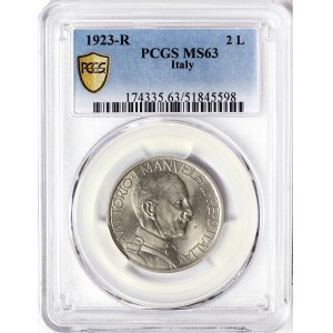 Kingdom of Italy, Vittorio Emanuele III, Buono da 2 Lire 1923, Rome