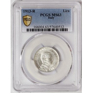 Kingdom of Italy, Vittorio Emanuele III, 1 Lira 1913, Rome